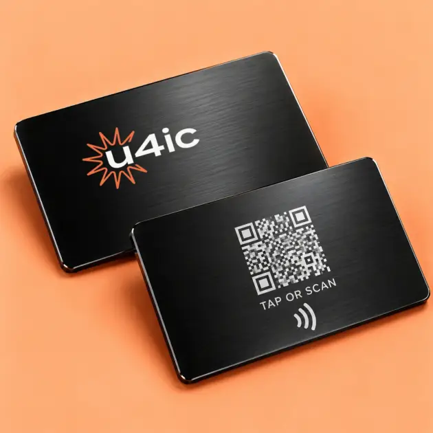 NFC Smart Metal Business Card – Black