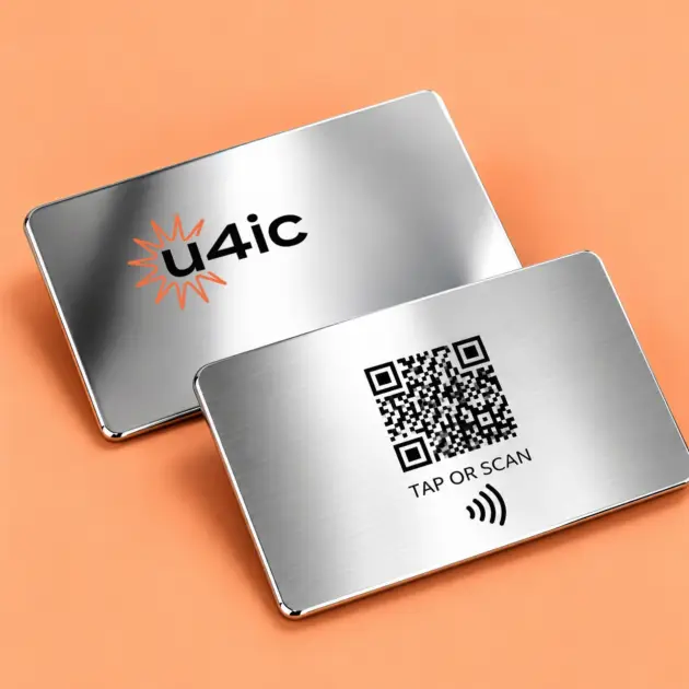 NFC Smart Metal Business Card – Chrome