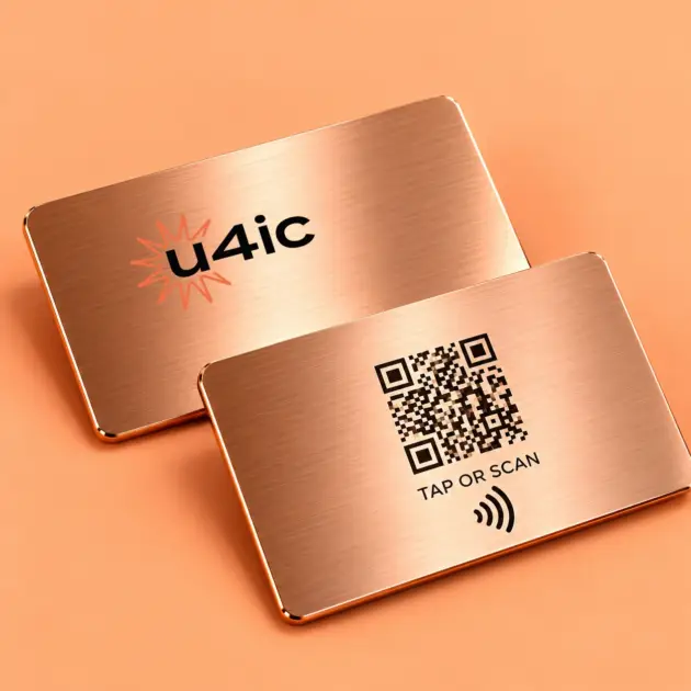 NFC Smart Metal Business Card – Rose Gold